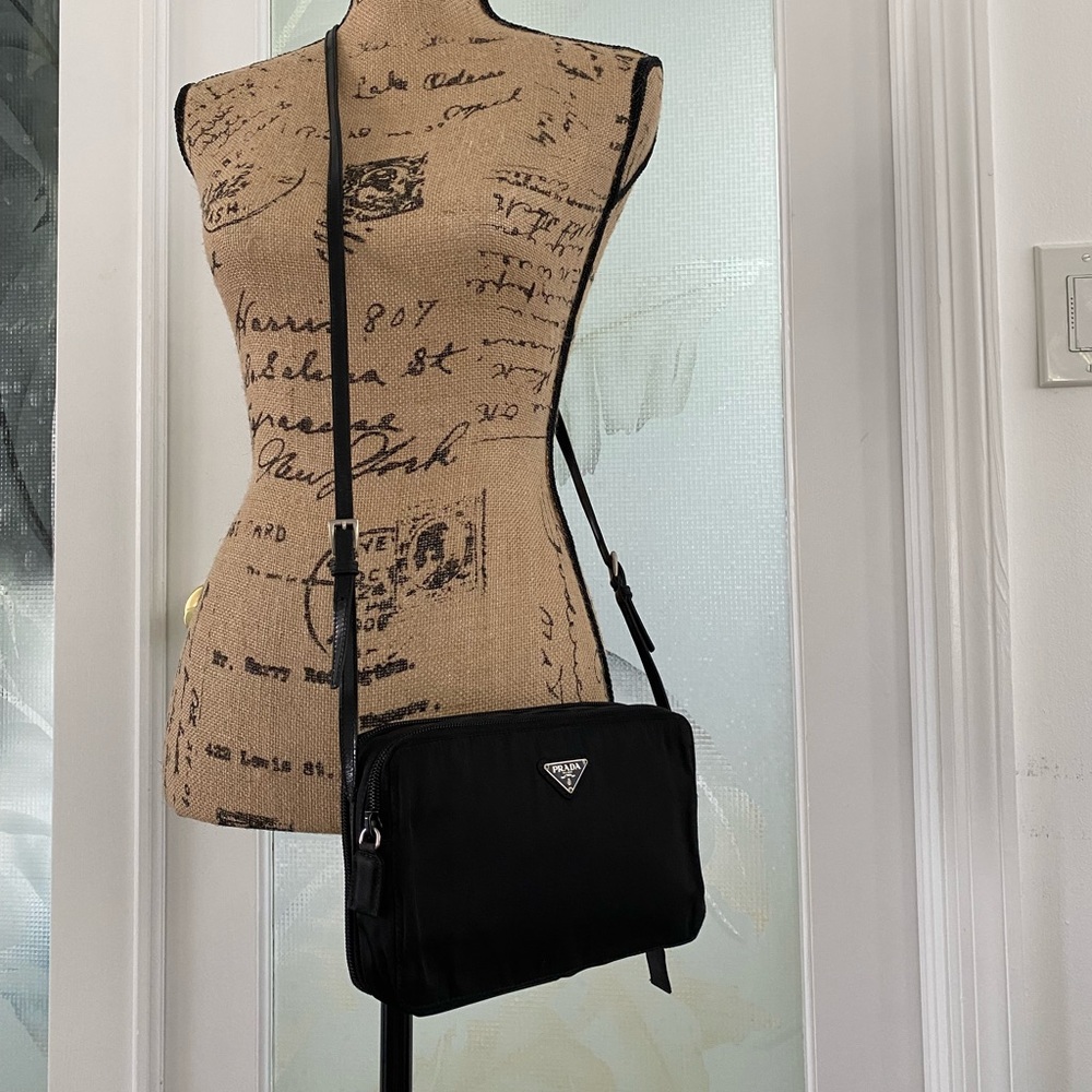 Prada vintage double zip crossbody bag